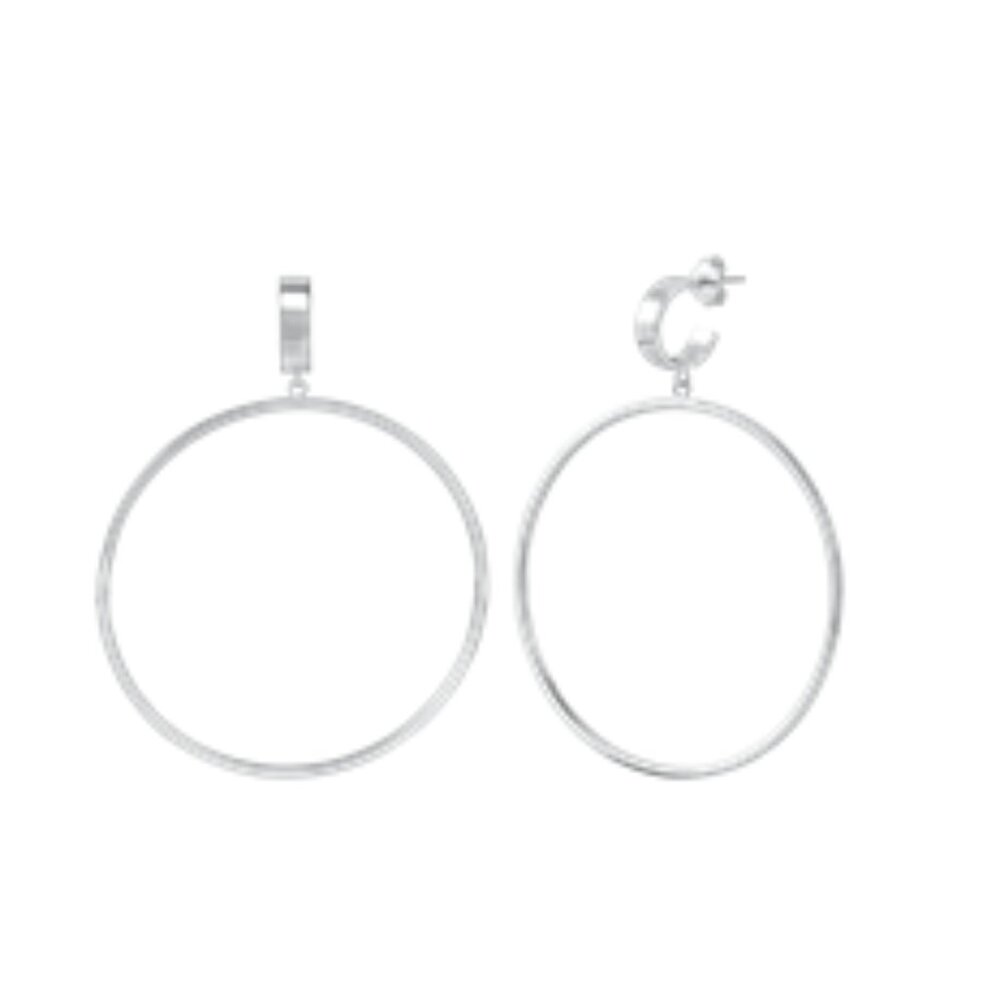 Silpada The Perfect Pair Drop Sterling Silver Hoop Earrings